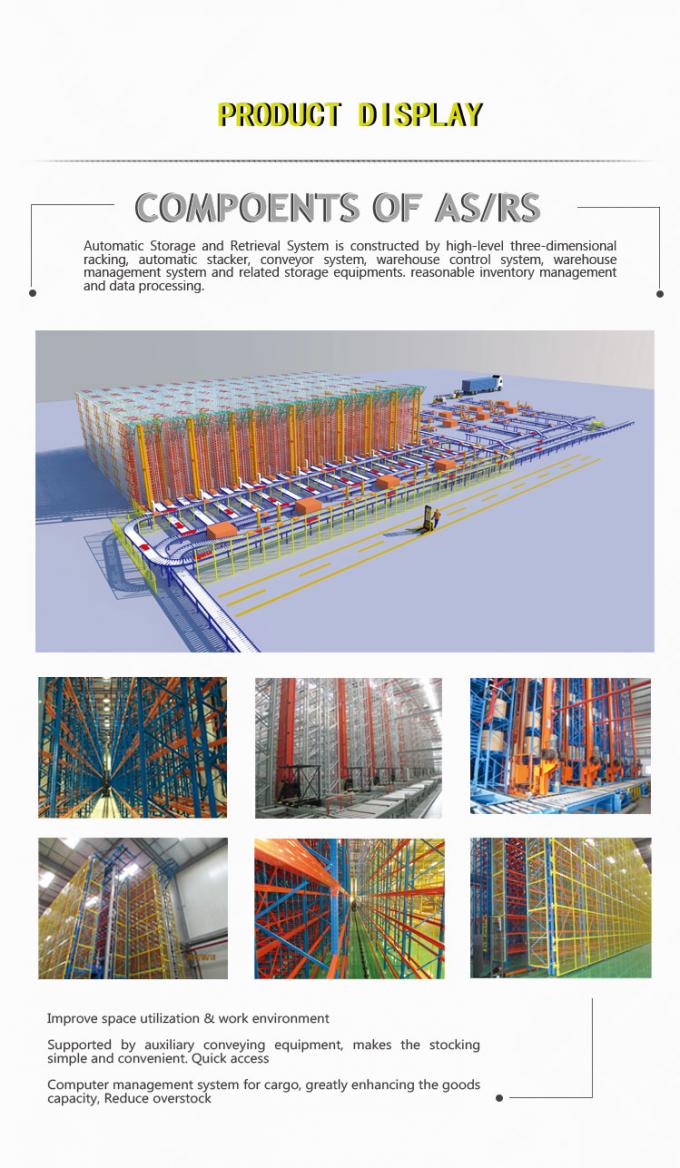 OEM ストレージ 完全自動化倉庫システム ASRS 黄色 青色 0