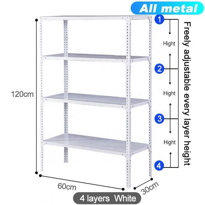 倉庫収納用の鉄製家庭用スロット角鋼棚 0
